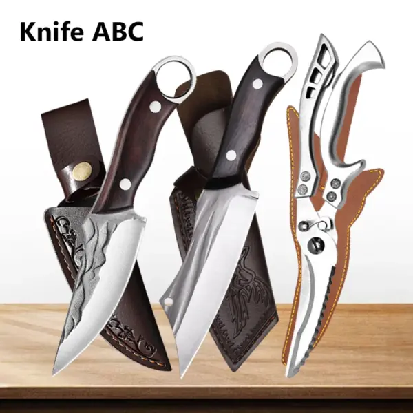 Professional Forged Chef Knife with Wooden Handle - Image 7