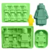 Robot Silicone Ice Cube Tray Set of 6