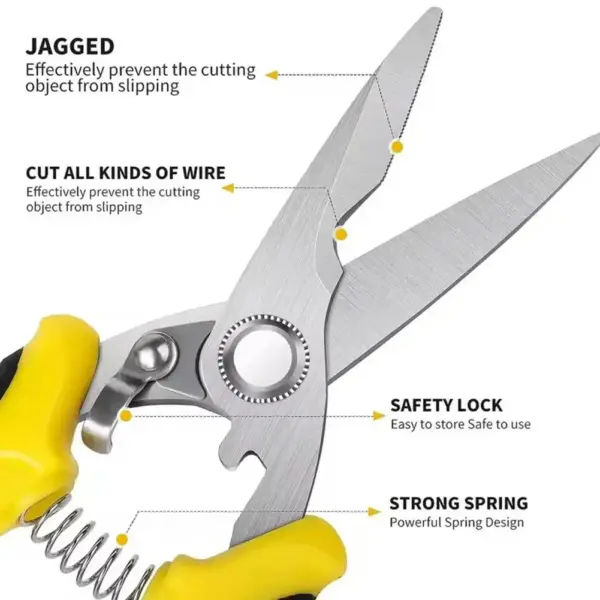 Stainless Steel Multi-Purpose Electrician Scissors - Image 3