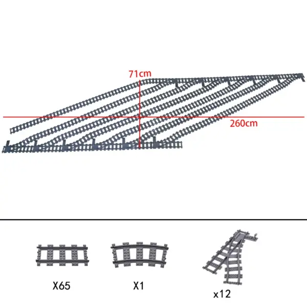 Flexible Building Block Train Tracks Set - Image 47