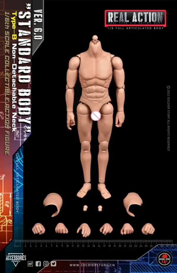 1/6 Scale Male Joint Body Action Figure Accessory - Image 8