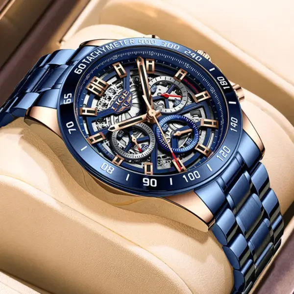LIGE Men's Luxury Chronograph Watch - Image 6