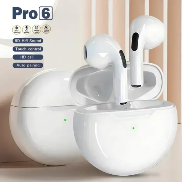 Pro 6 TWS Bluetooth Earphones for iPhone - Image 3