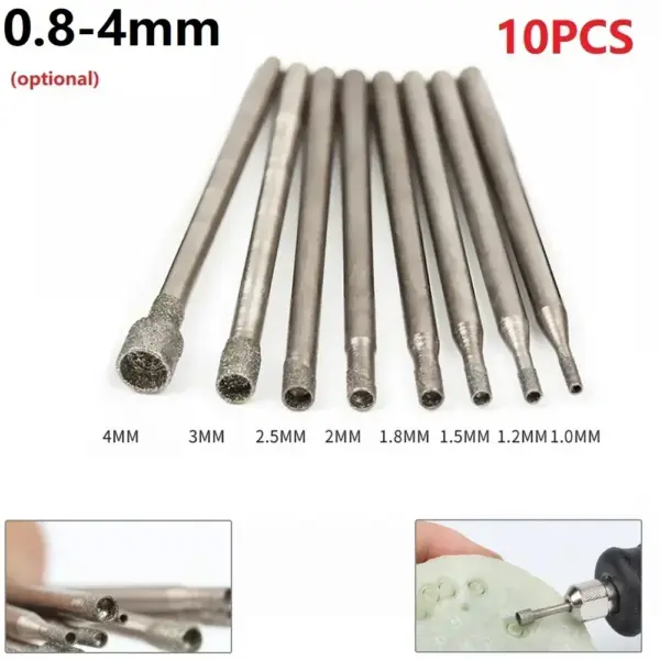 10 PCS Diamond Burr Drill Bits 0.8-4mm Set - Image 5