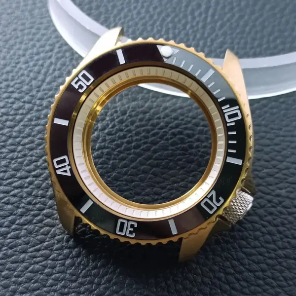 42mm Gold Rose Gold Stainless Steel Watch Case - Image 9