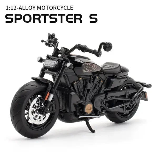 1:12 Scale Alloy Harley Sportster Model Motorcycle - Image 8