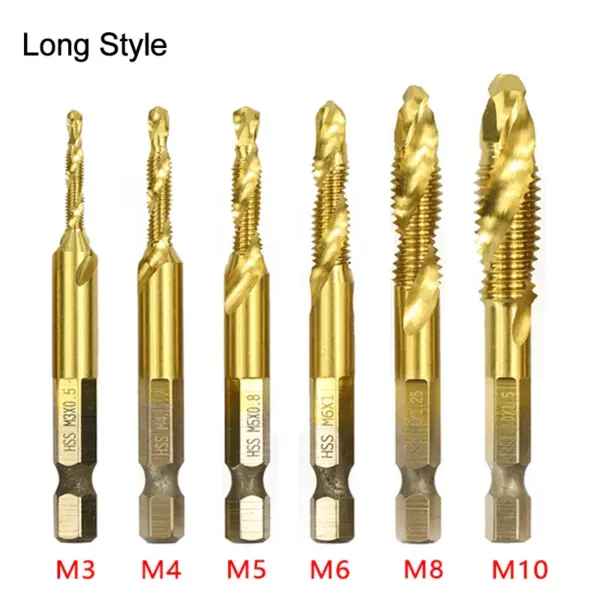 Titanium Plated HSS Tap Drill Bit Set - Image 36