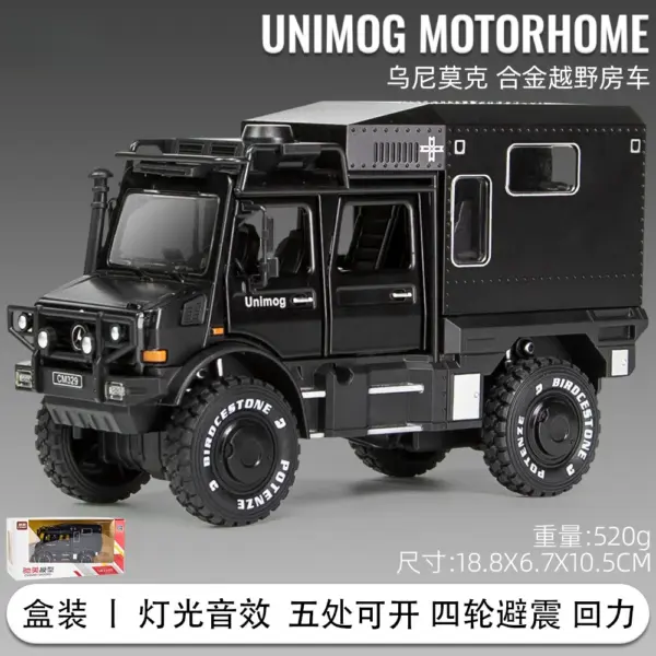 1:28 Mercedes-Benz UNIMOG Diecast Model Car - Image 8