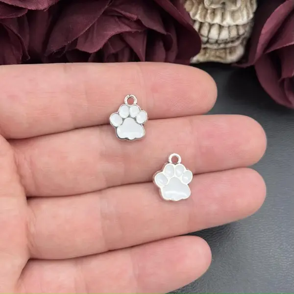 15pcs Dog Paw Print Charms for Jewelry - Image 5