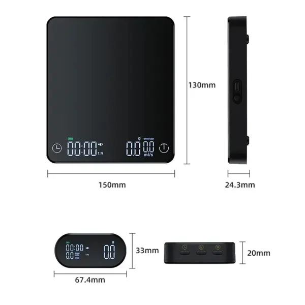 Digital Wireless Coffee Scale 3kg/0.1g - Image 6