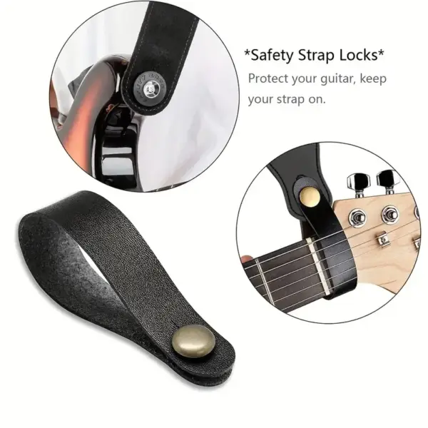 Vintage Leather Guitar Strap Button Adapter - Image 4