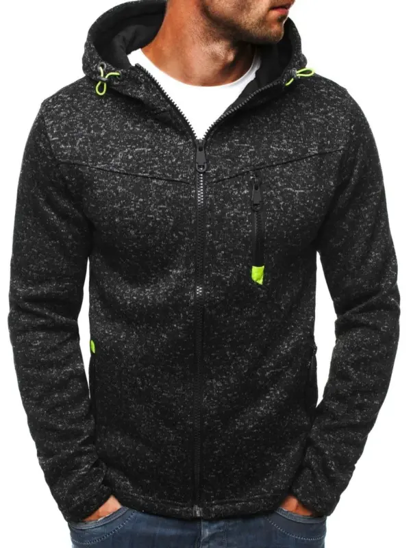 Men's Casual Hooded Tracksuit with Pockets - Image 9