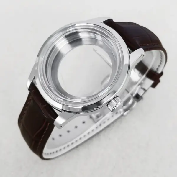 39MM Stainless Steel Watch Case with Strap