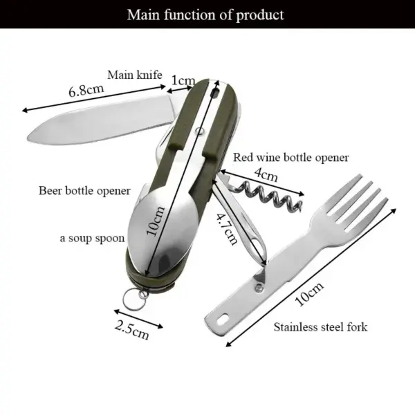 7-in-1 Stainless Steel Camping Utensil Set - Image 4