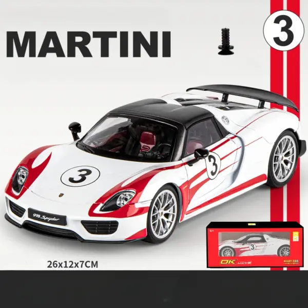 1:18 Scale Porsche 918 Spyder Diecast Model - Image 11