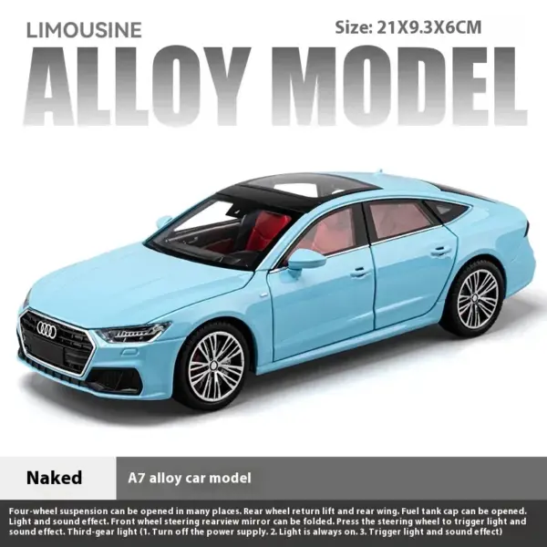 1:24 Scale Audi A7 Diecast Model Car - Image 11