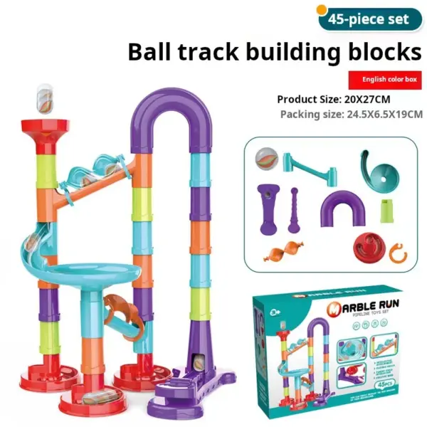 Building Blocks Marble Run Race Track Set - Image 9