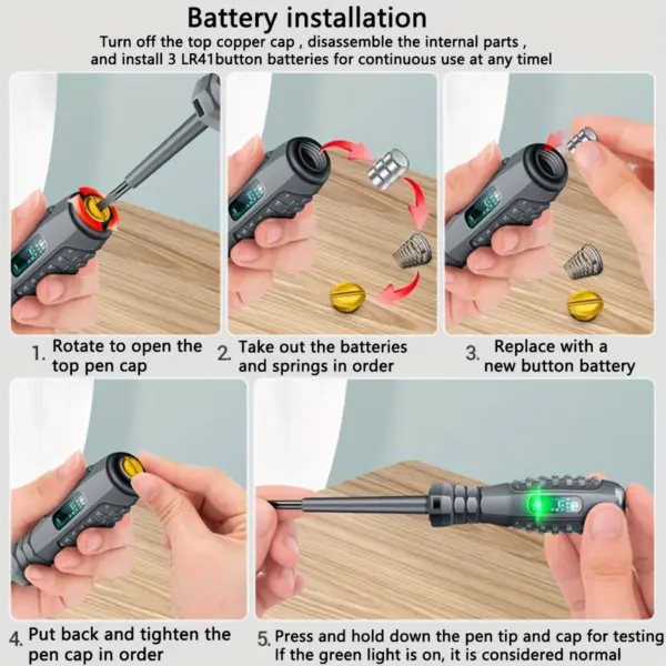 Electrician Test Screwdriver 70-600V Voltage Tester - Image 6