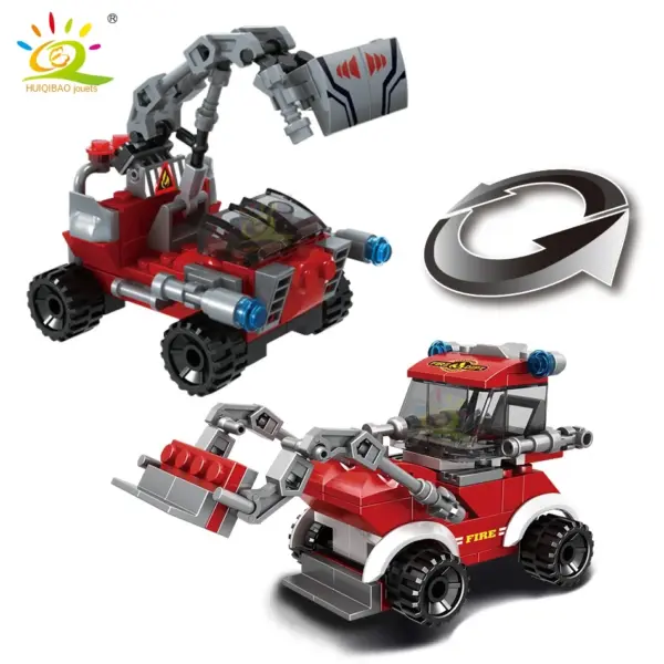 HUIQIBAO 806pcs Fire Truck Building Blocks Set - Image 5