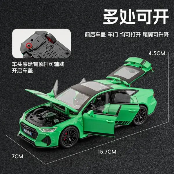 32 Scale Audi RS7 Diecast Car Model - Image 3
