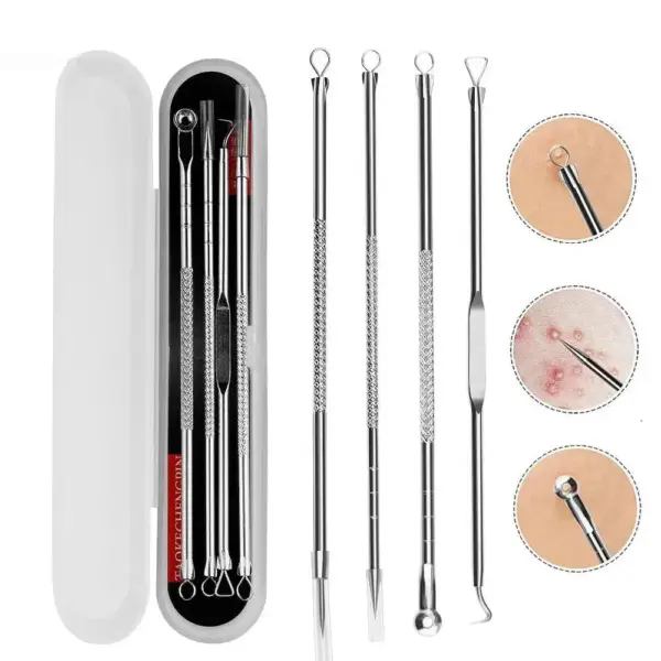 4PCS Stainless Steel Blackhead Remover Set - Image 2