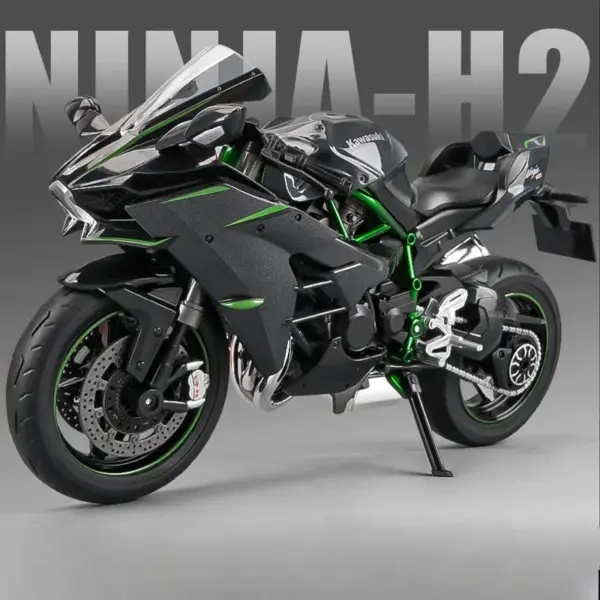 Kawasuki Ninja H2R Diecast Motorcycle Model - Image 8