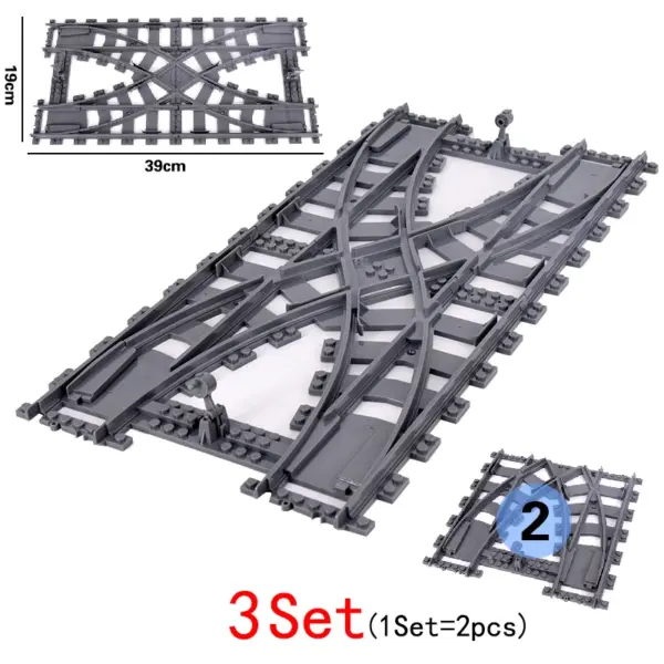 Flexible Building Block Train Tracks Set - Image 19