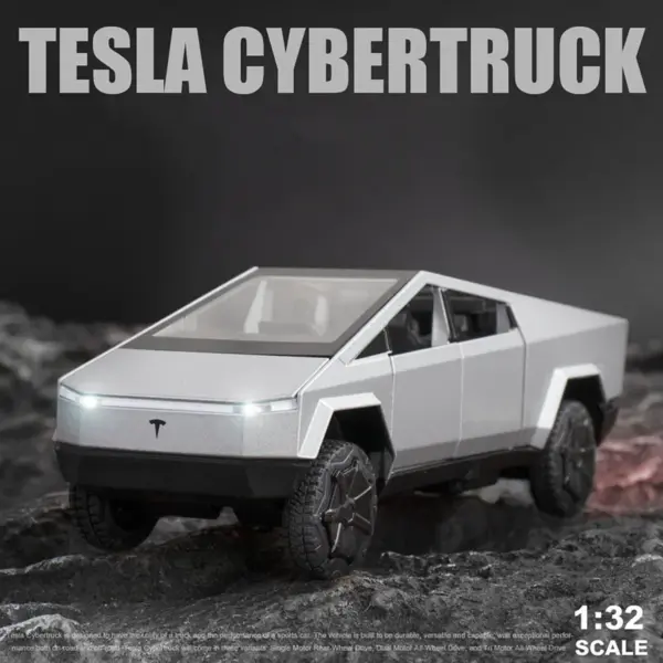 1:32 Tesla Cybertruck Diecast Toy Model - Image 3