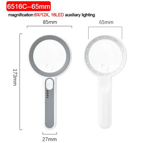 Rechargeable Handheld Magnifier with LED Light - Image 8