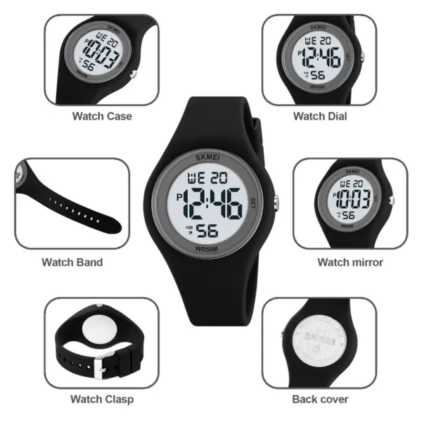 SKMEI 2317 Digital Sports Watch for Men Women - Image 4