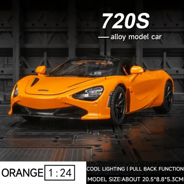 1:24 McLaren 720S Diecast Alloy Model Car - Image 11