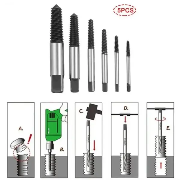 5/6Pcs Damaged Screw Extractor Set - Image 5