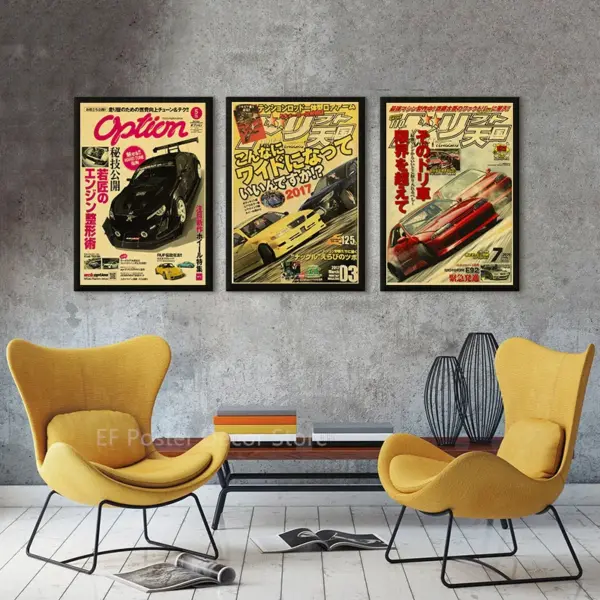 Vintage Motorsport GTR Cars Kraft Paper Poster - Image 2