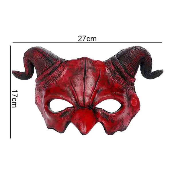 Demon Half Face Mask for Halloween Parties - Image 3
