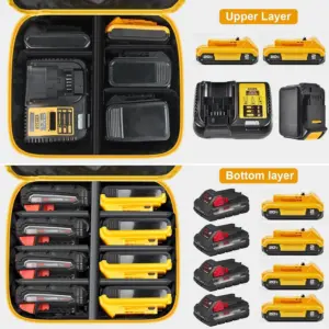Dewalt/Milwaukee Battery Storage Bag with Dividers 8 S5e2c0766b1b84d4f8dfbf1f8d6e56145d