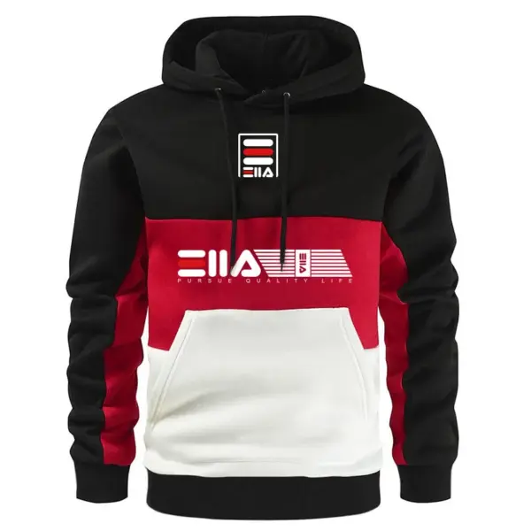 Men's Casual Printed Fleece Hoodie Jacket - Image 2