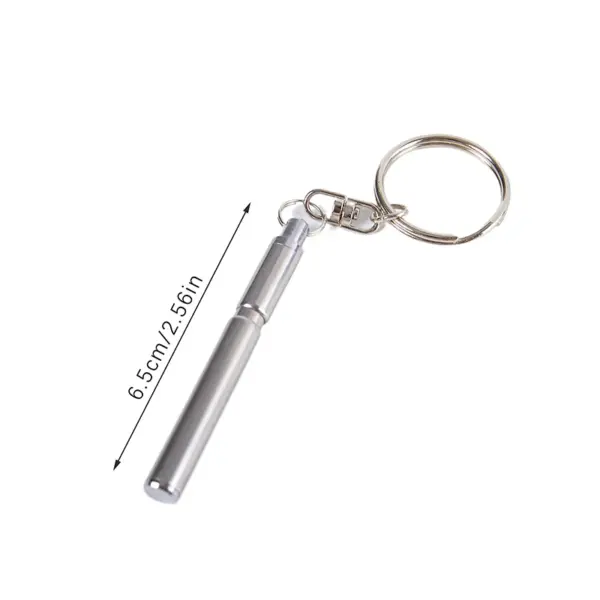 Stainless Steel Telescoping Keychain Pen - Image 6