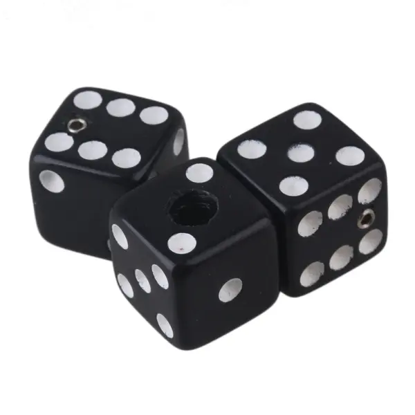 White Plastic Dice Guitar Control Knob Set of 3 - Image 5
