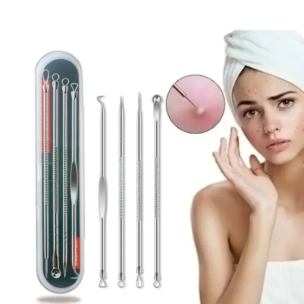4PCS Stainless Steel Blackhead Remover Set