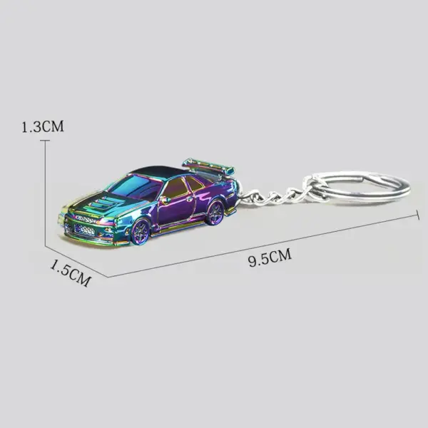 1:64 GTR-R34 RS7 Metal Keychain Model Car - Image 3