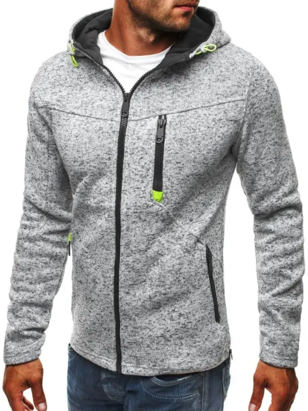 Men's Casual Hooded Tracksuit with Pockets - Image 8