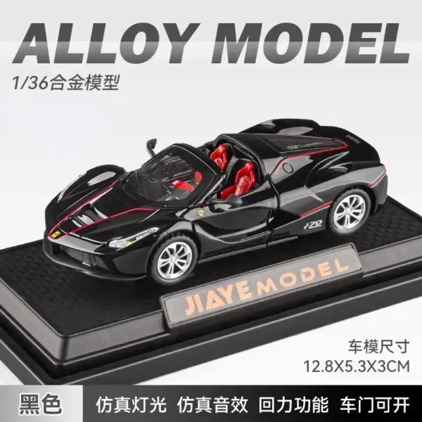 1:36 Ferrari Laferrari Convertible Toy Car - Image 18