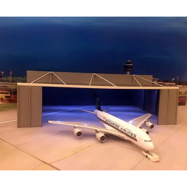 1/400 Scale Airplane Hangar Model Kit - Image 4