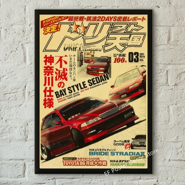 Vintage Motorsport GTR Cars Kraft Paper Poster - Image 16