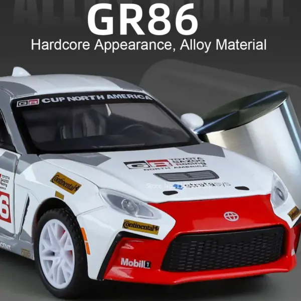 1:32 Toyota GR86 Diecast Car with Music - Image 2