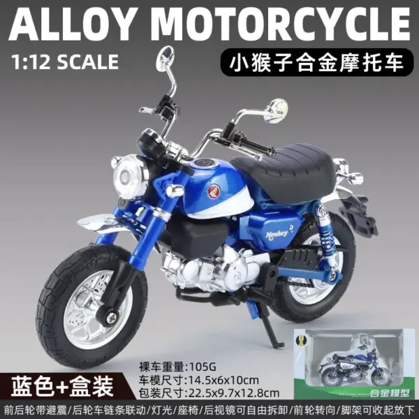 1:12 Honda Monkey Diecast Motorcycle Model - Image 12