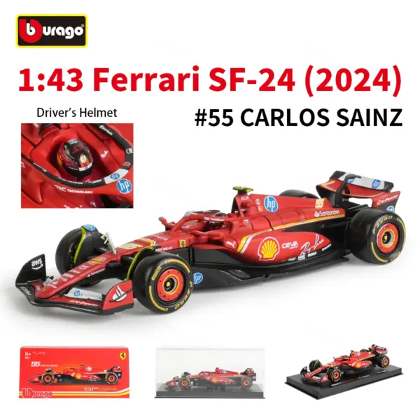 Bburago 1:43 Ferrari SF24 Diecast Model Car - Image 8