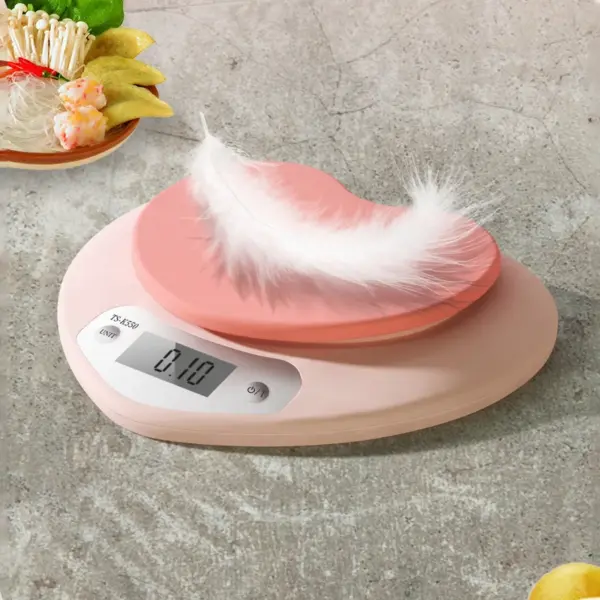 Heart-Shaped Digital Kitchen Scale 5kg/2kg