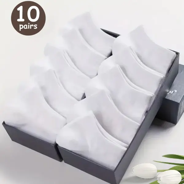 Men's Low Cut Ankle Socks - 5 Pairs - Image 6