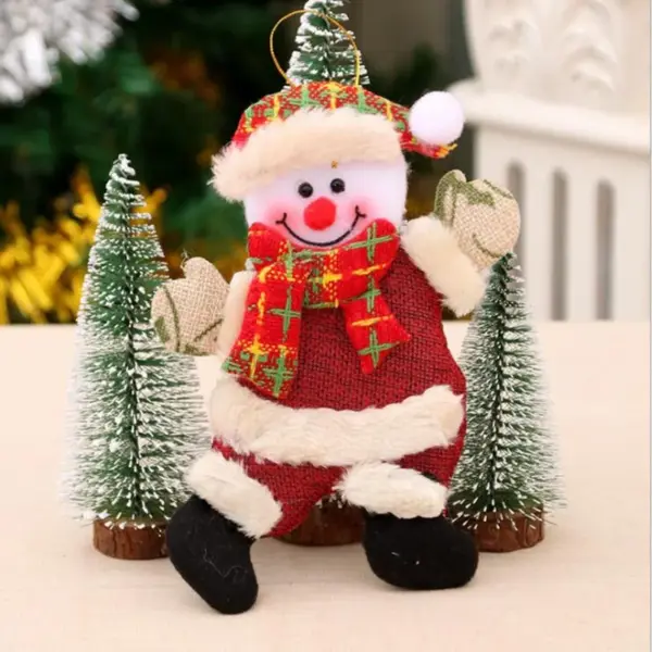 Santa Claus and Snowman Plush Dolls Set - Image 15